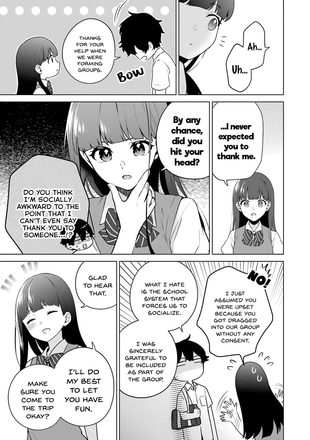 Please Leave Me Alone (For Some Reason, She Wants to Change a Lone Wolf's Helpless High School Life.) Chapter 17.5 page 7 - Chapter 17.5: Vol.3 Extras