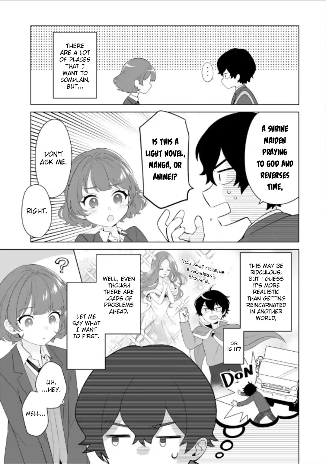 Please Leave Me Alone (For Some Reason, She Wants to Change a Lone Wolf's Helpless High School Life.) Chapter 2 page 5 - Chapter 2: A Time Leap Isn't Going to Change How I Live, Alright?