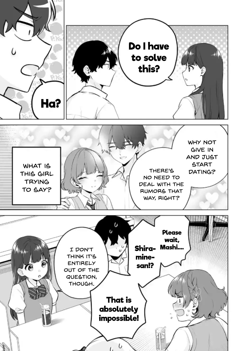 Please Leave Me Alone (For Some Reason, She Wants to Change a Lone Wolf's Helpless High School Life.) Chapter 21 page 15 - Chapter 21: I Didn't Expect Shiramine to be the Type to Hold a Grudge This Much?