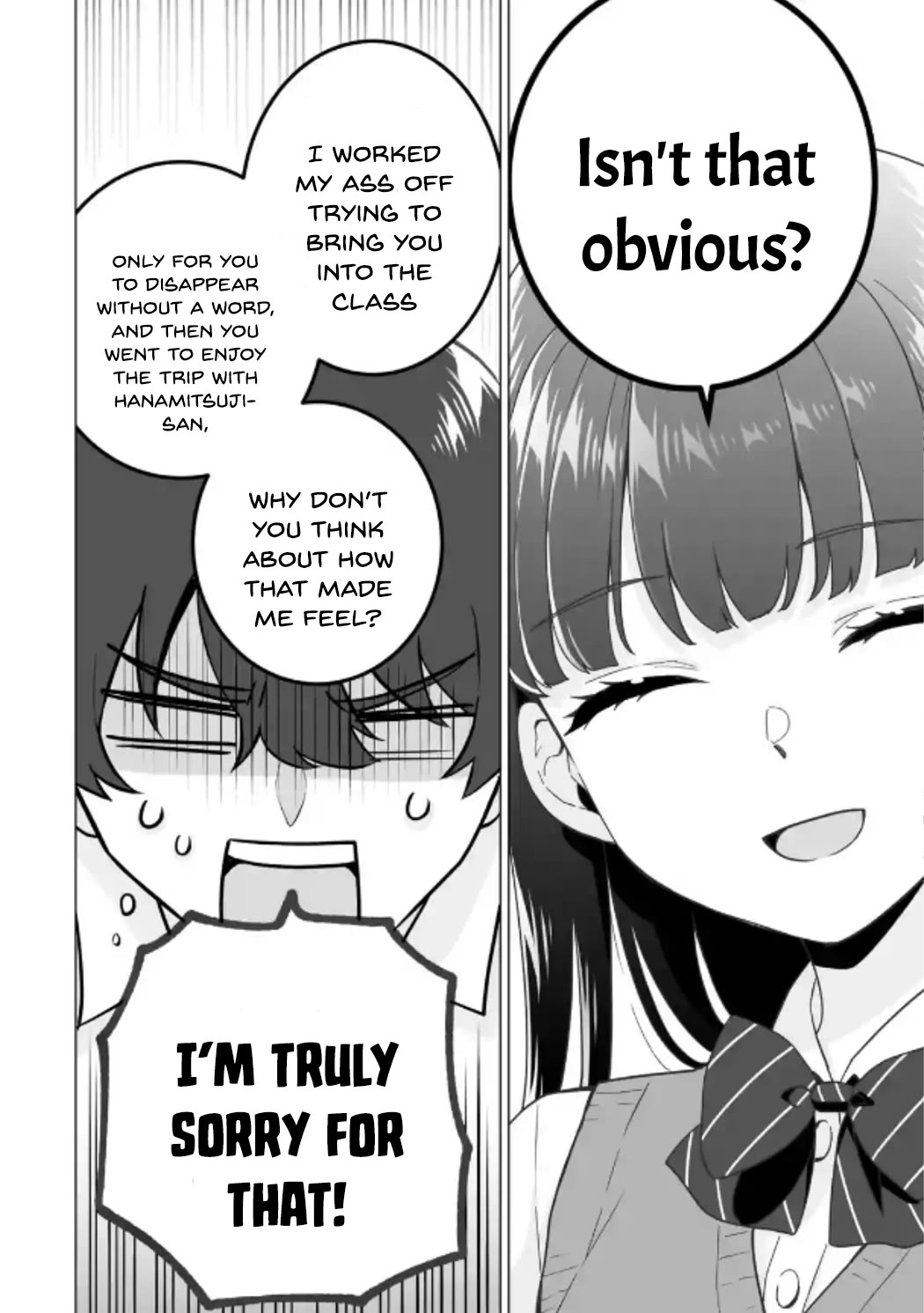 Please Leave Me Alone (For Some Reason, She Wants to Change a Lone Wolf's Helpless High School Life.) Chapter 21 page 18 - Chapter 21: I Didn't Expect Shiramine to be the Type to Hold a Grudge This Much?
