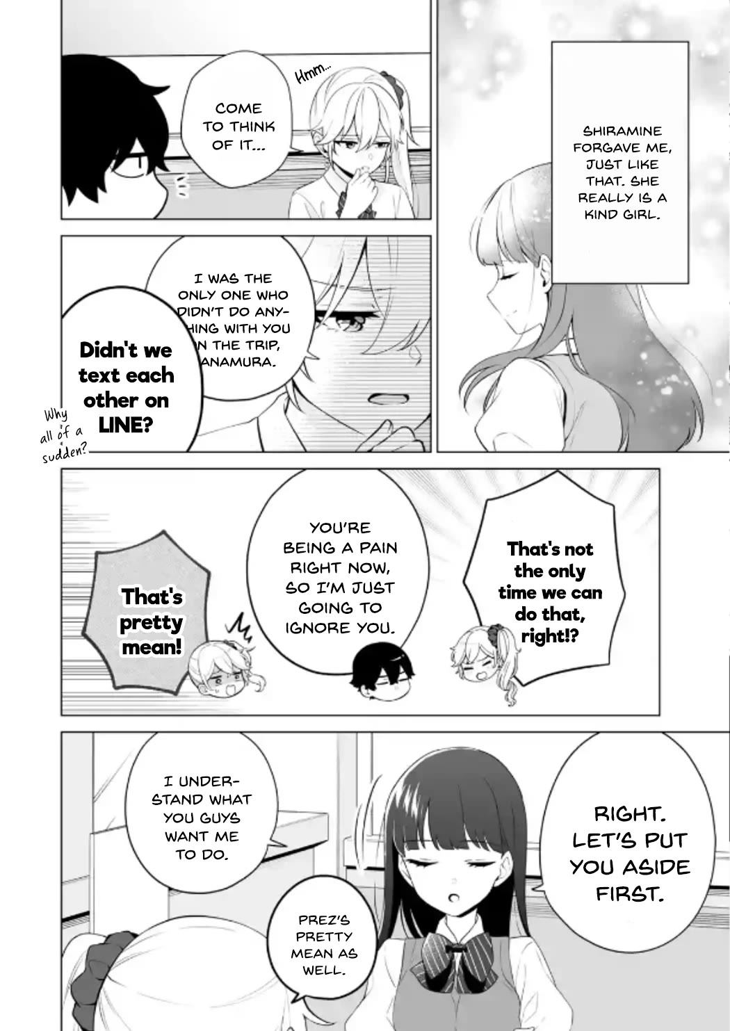 Please Leave Me Alone (For Some Reason, She Wants to Change a Lone Wolf's Helpless High School Life.) Chapter 21 page 24 - Chapter 21: I Didn't Expect Shiramine to be the Type to Hold a Grudge This Much?
