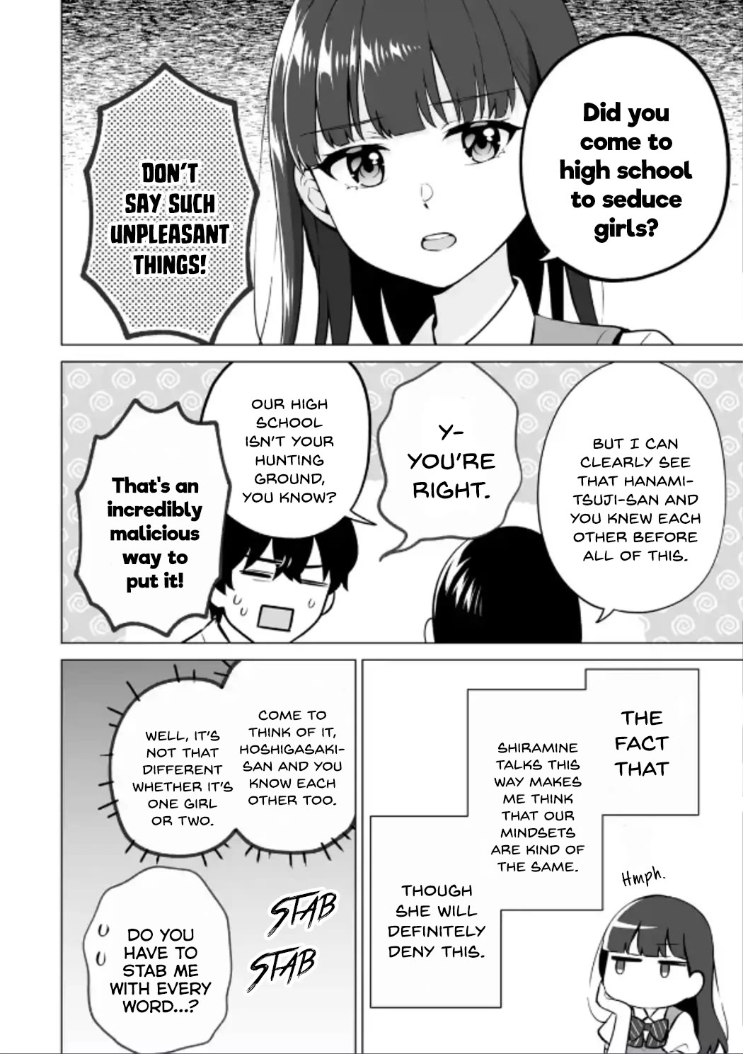 Please Leave Me Alone (For Some Reason, She Wants to Change a Lone Wolf's Helpless High School Life.) Chapter 21 page 6 - Chapter 21: I Didn't Expect Shiramine to be the Type to Hold a Grudge This Much?