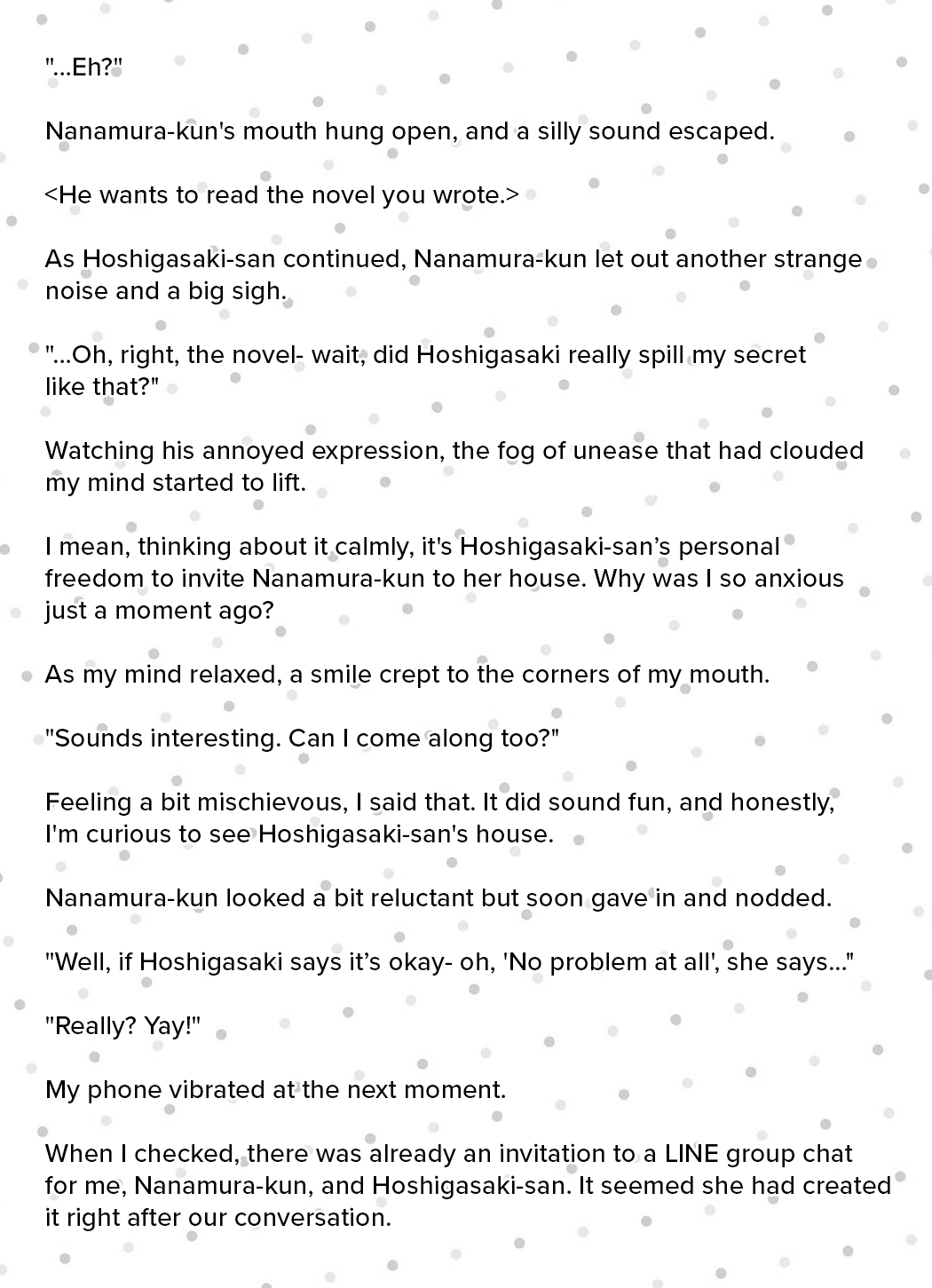 Please Leave Me Alone (For Some Reason, She Wants to Change a Lone Wolf's Helpless High School Life.) Chapter 23.5 page 10 - Chapter 23.5: Vol.4 Extras