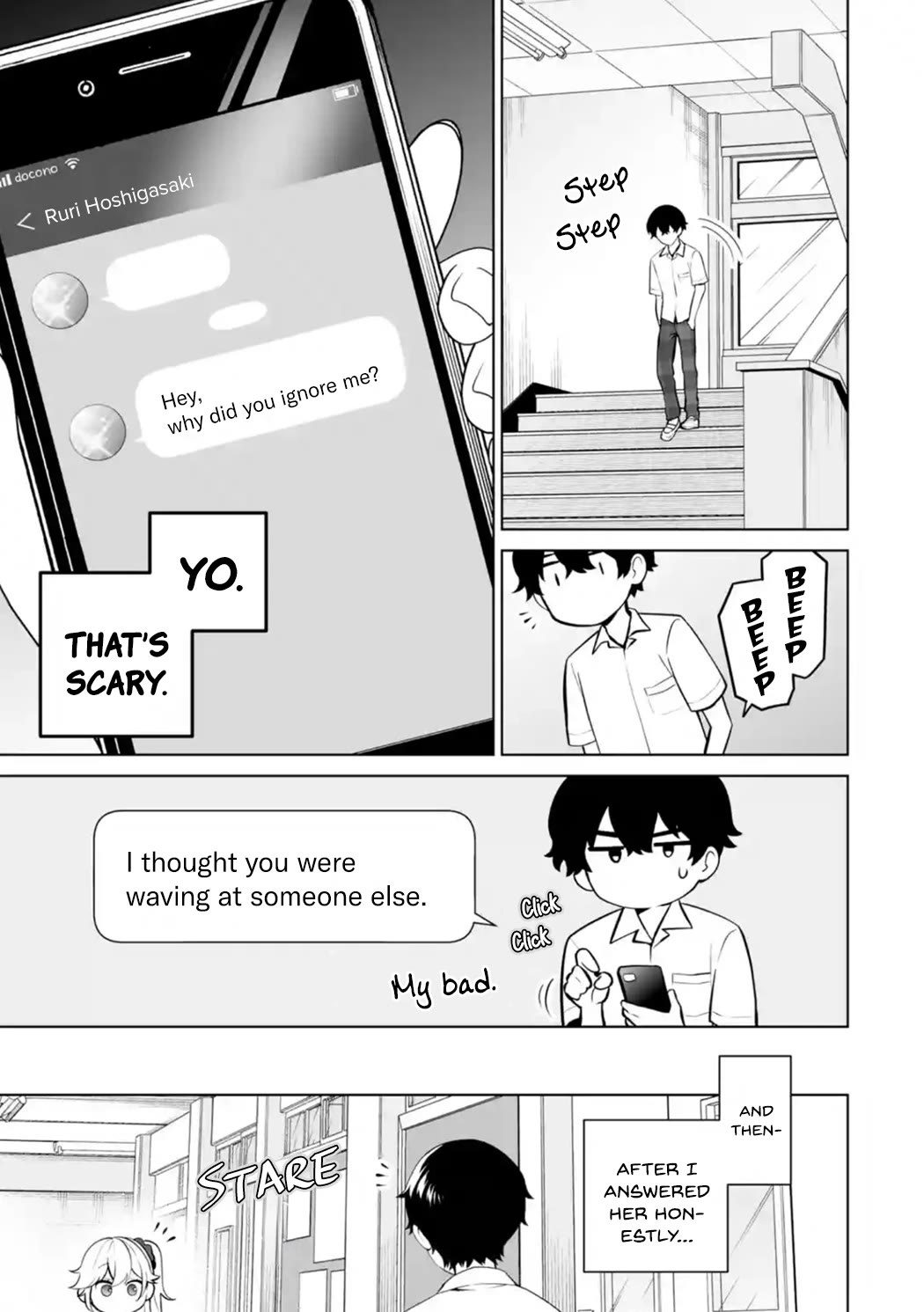 Please Leave Me Alone (For Some Reason, She Wants to Change a Lone Wolf's Helpless High School Life.) Chapter 23 page 3 - Chapter 23: You Can't Help But Wonder If There's a Catch When Someone Suddenly Comes on Strong, Right?