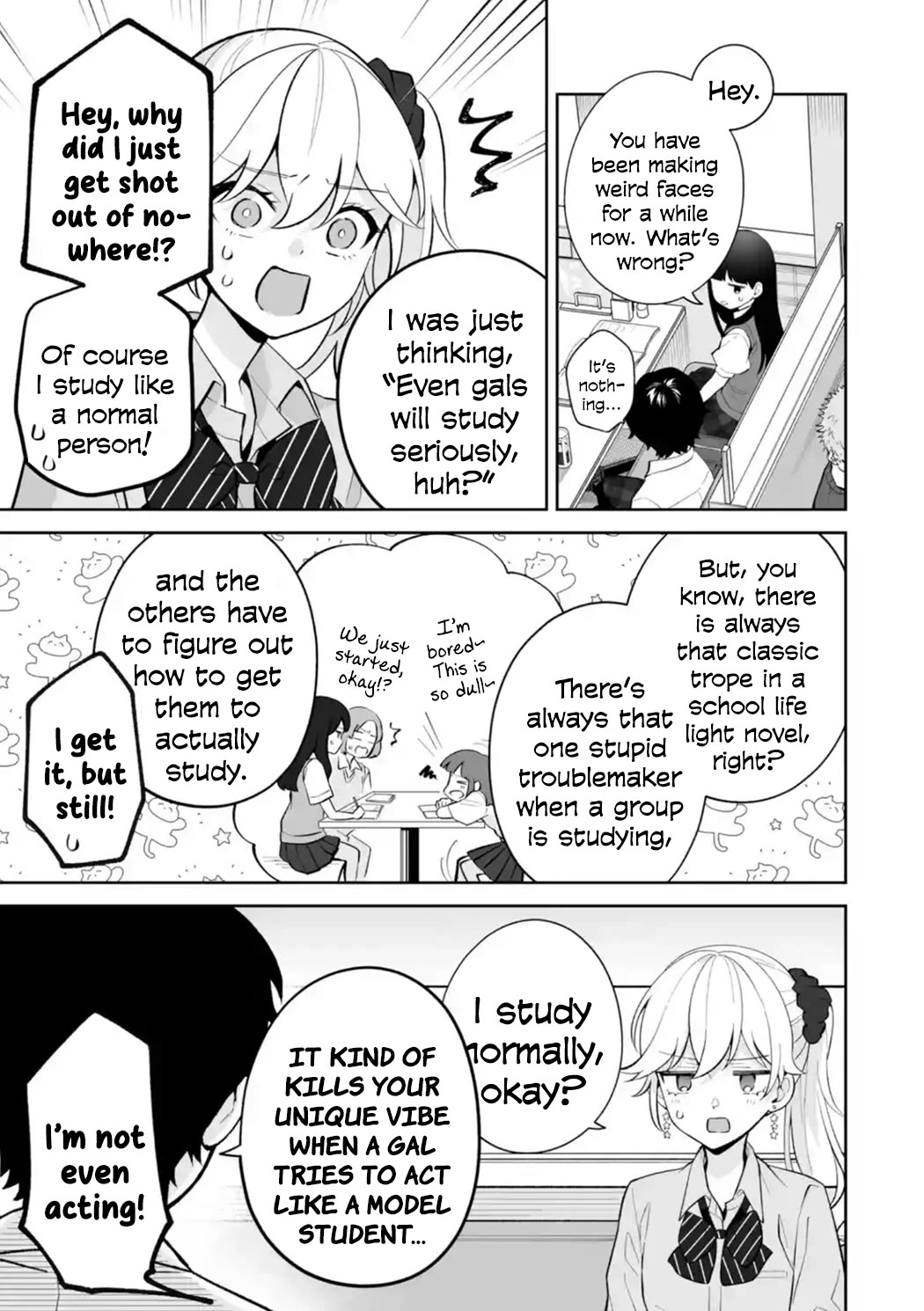 Please Leave Me Alone (For Some Reason, She Wants to Change a Lone Wolf's Helpless High School Life.) Chapter 27 page 7 - Chapter 27: I Have Never Seen Anyone Actually Study at a Study Meeting, You Know?