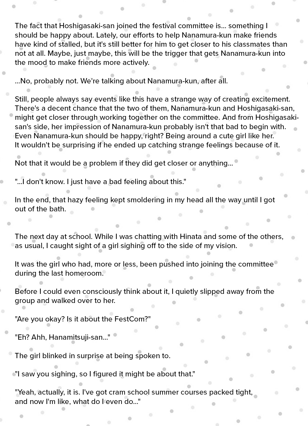 Please Leave Me Alone (For Some Reason, She Wants to Change a Lone Wolf's Helpless High School Life.) Chapter 29.5 page 7 - Chapter 29.5: Vol.5 Extras