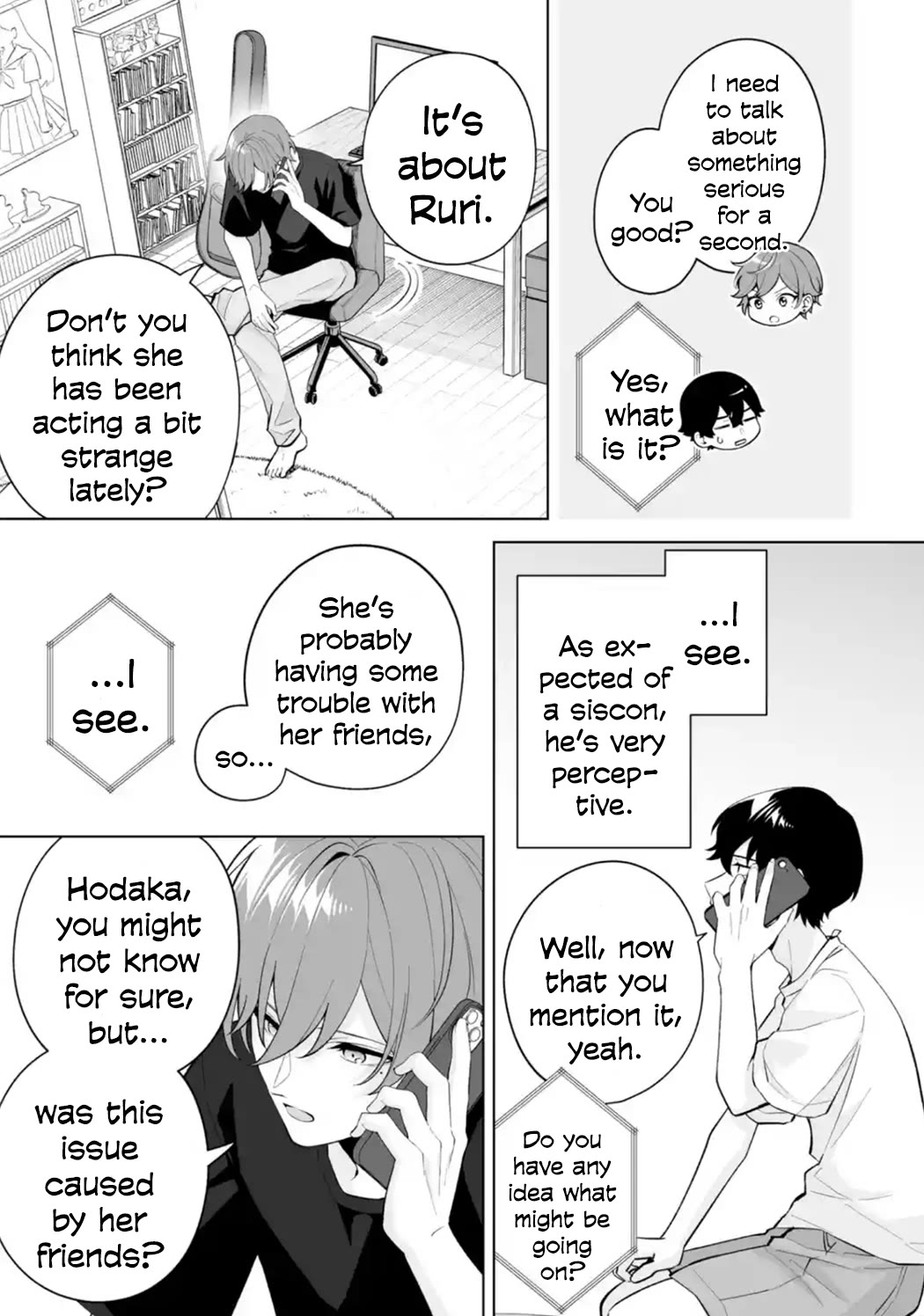 Please Leave Me Alone (For Some Reason, She Wants to Change a Lone Wolf's Helpless High School Life.) Chapter 29 page 13 - Chapter 29: There's No Way a Loner Can Solve a Relationship Problem, Right?