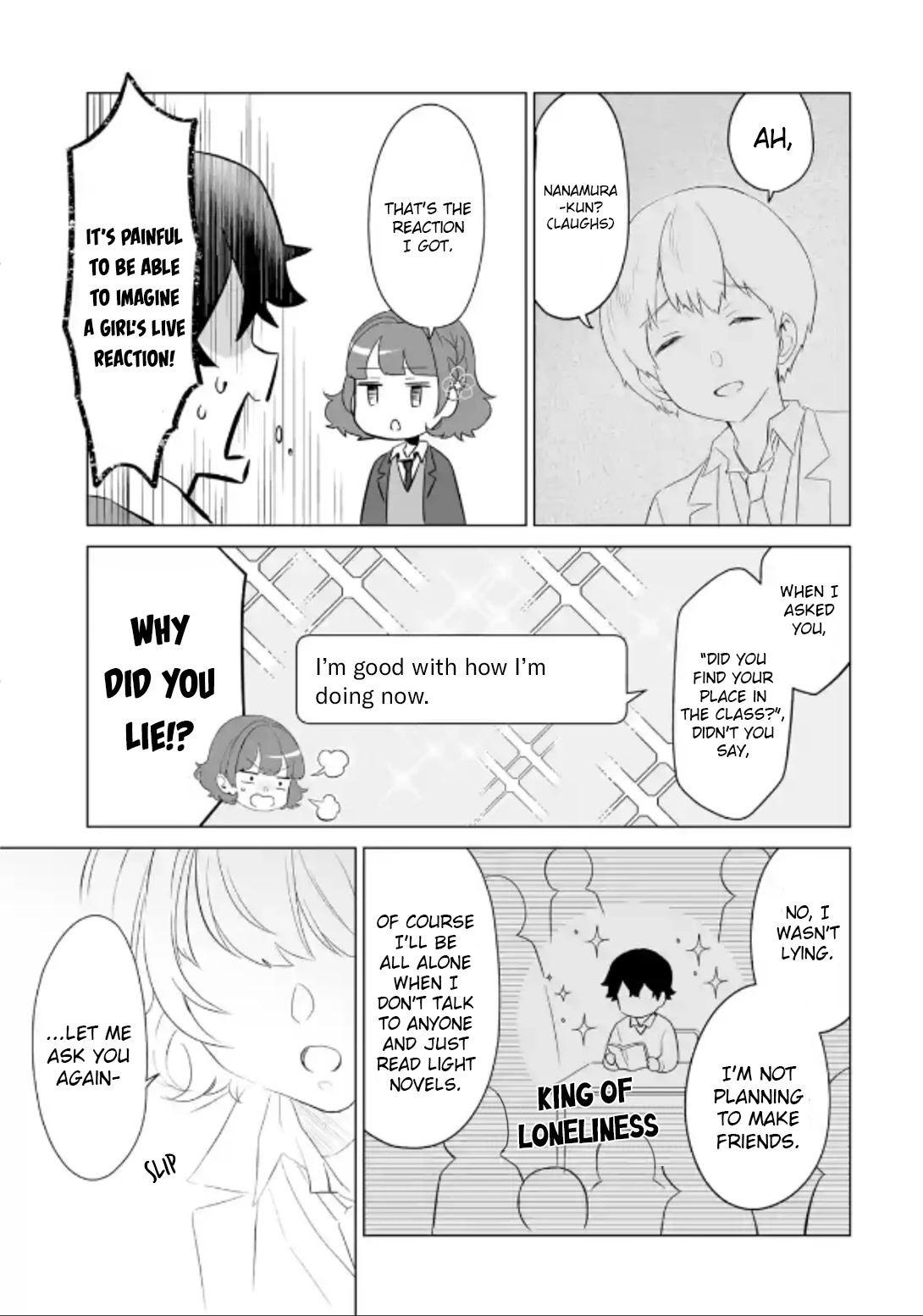Please Leave Me Alone (For Some Reason, She Wants to Change a Lone Wolf's Helpless High School Life.) Chapter 3 page 9 - Chapter 3: I Don't Want to Start My High School Life All Over Again in the First Place, Alright?