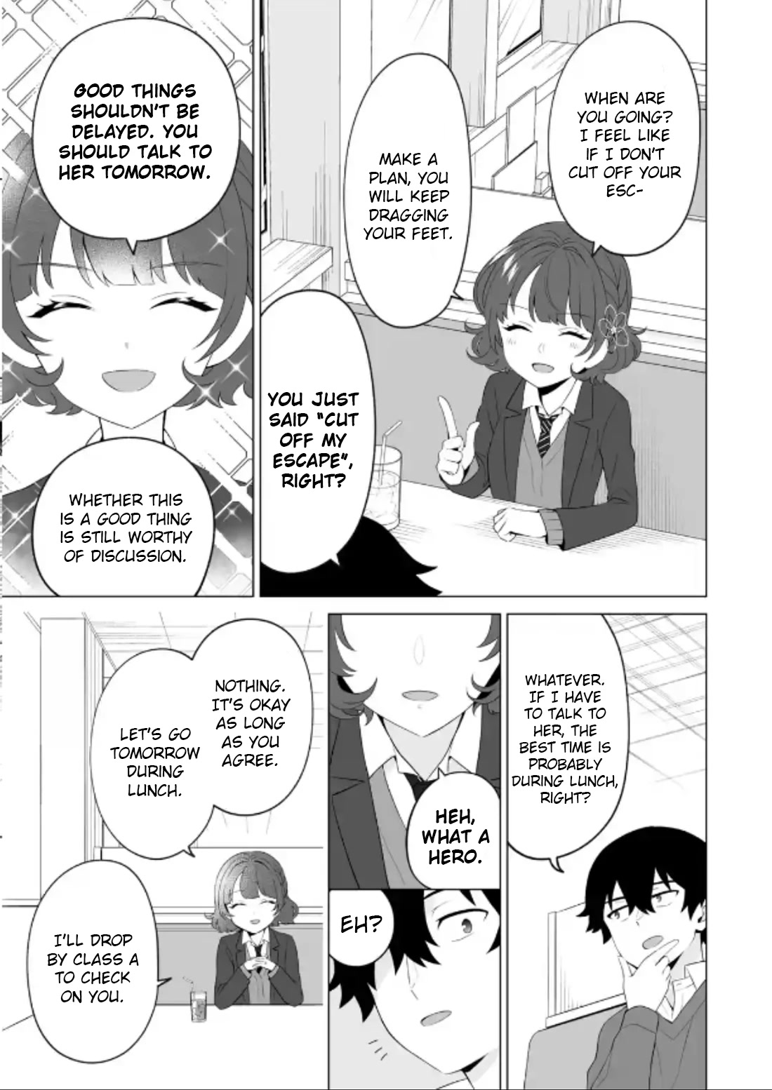 Please Leave Me Alone (For Some Reason, She Wants to Change a Lone Wolf's Helpless High School Life.) Chapter 4 page 13 - Chapter 4: Girls and Chit-Chatting Are an Impossible Game for Me, Okay?