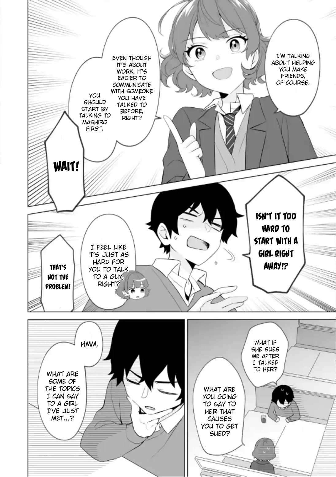 Please Leave Me Alone (For Some Reason, She Wants to Change a Lone Wolf's Helpless High School Life.) Chapter 4 page 8 - Chapter 4: Girls and Chit-Chatting Are an Impossible Game for Me, Okay?