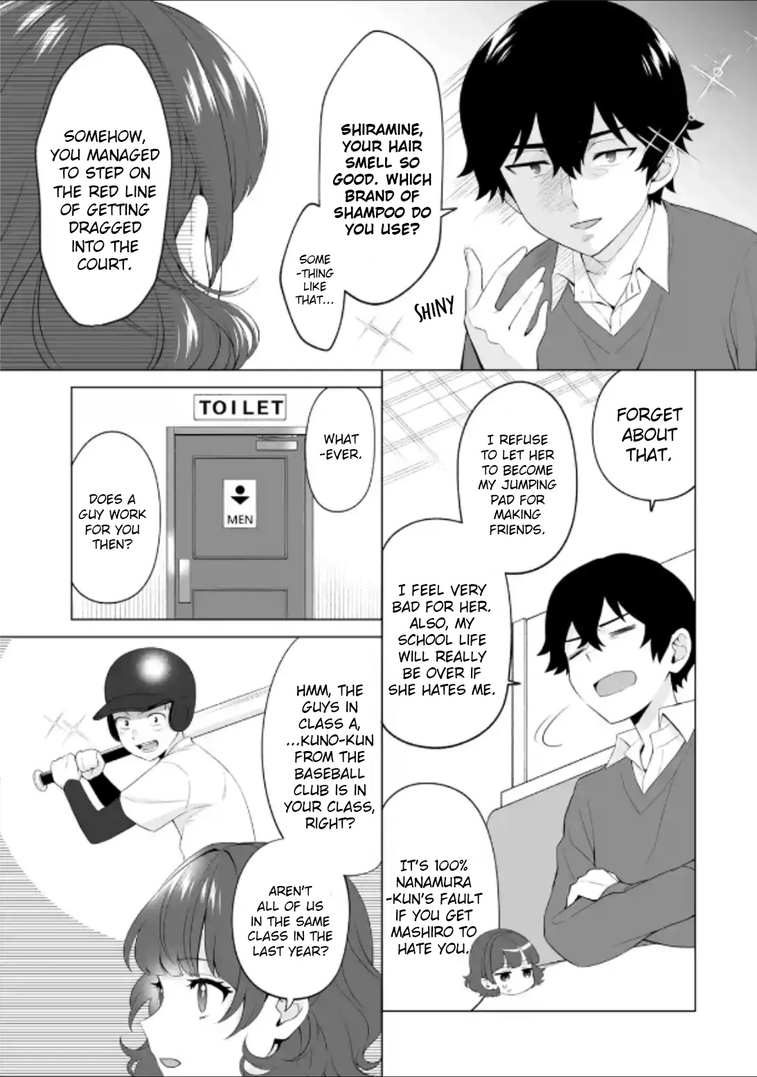 Please Leave Me Alone (For Some Reason, She Wants to Change a Lone Wolf's Helpless High School Life.) Chapter 4 page 9 - Chapter 4: Girls and Chit-Chatting Are an Impossible Game for Me, Okay?