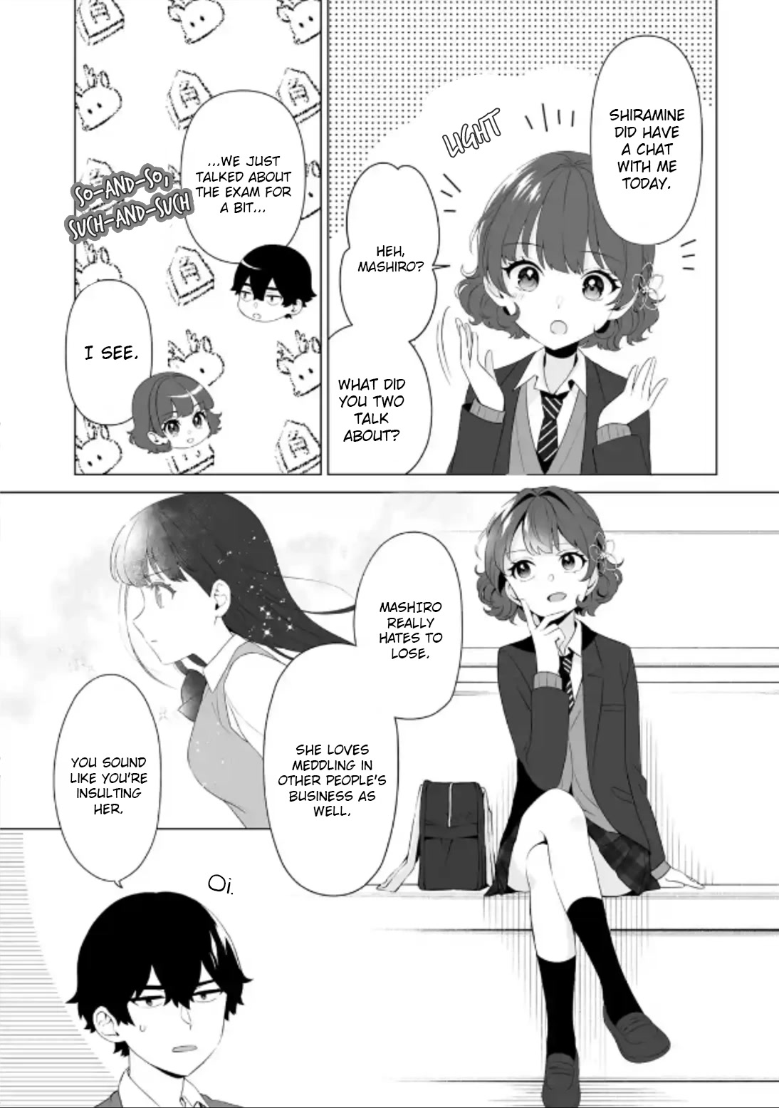 Please Leave Me Alone (For Some Reason, She Wants to Change a Lone Wolf's Helpless High School Life.) Chapter 5 page 19 - Chapter 5: Mashiro Shiramine Wants a Sudden Chat With Me?