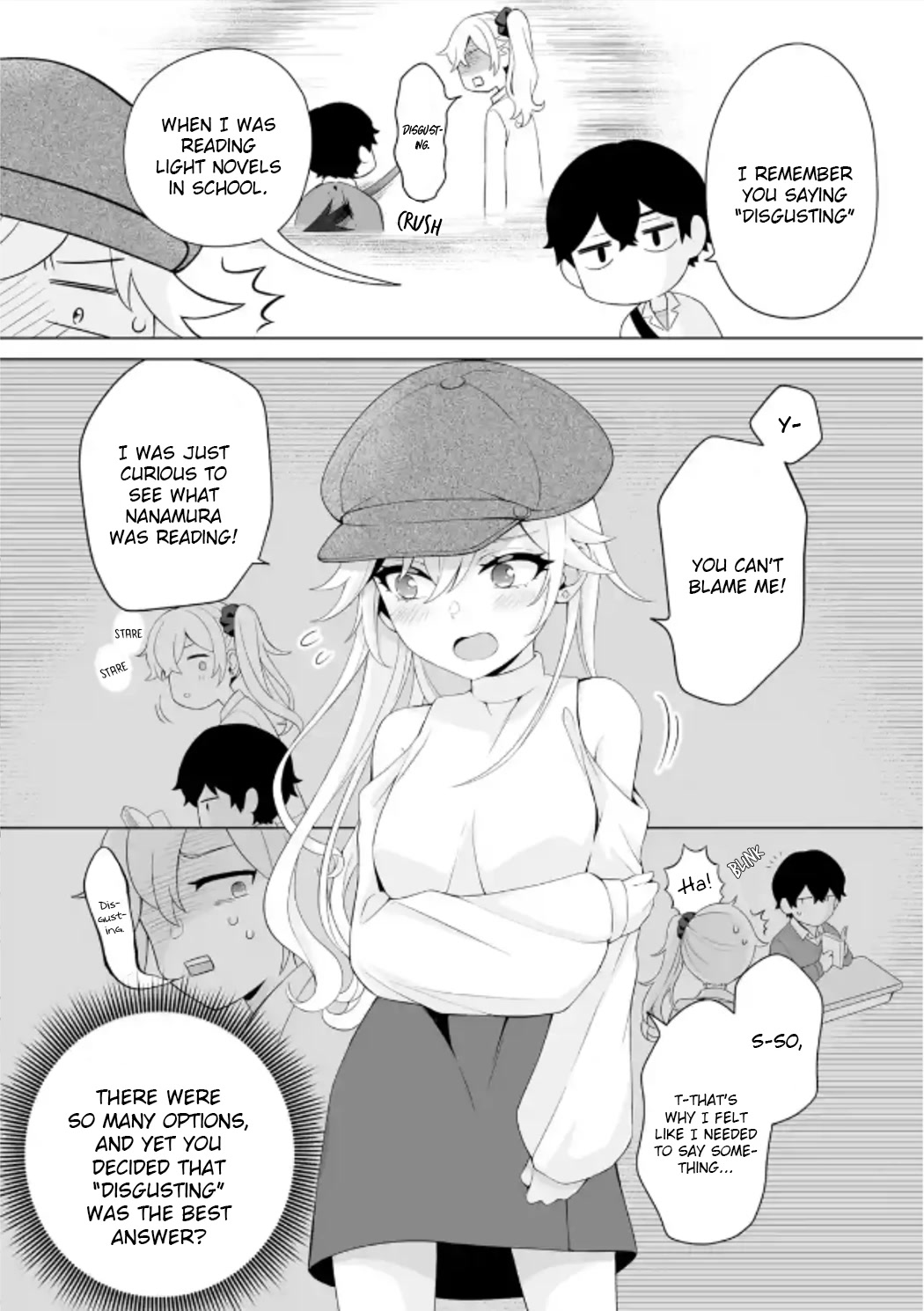 Please Leave Me Alone (For Some Reason, She Wants to Change a Lone Wolf's Helpless High School Life.) Chapter 6 page 5 - Chapter 6: Gals Who Are Nice to an Otaku Are Just a Fantasy, Right?