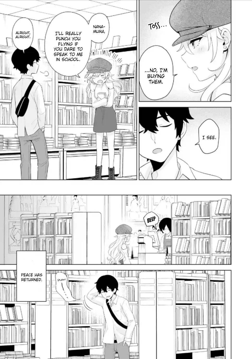 Please Leave Me Alone (For Some Reason, She Wants to Change a Lone Wolf's Helpless High School Life.) Chapter 6 page 9 - Chapter 6: Gals Who Are Nice to an Otaku Are Just a Fantasy, Right?