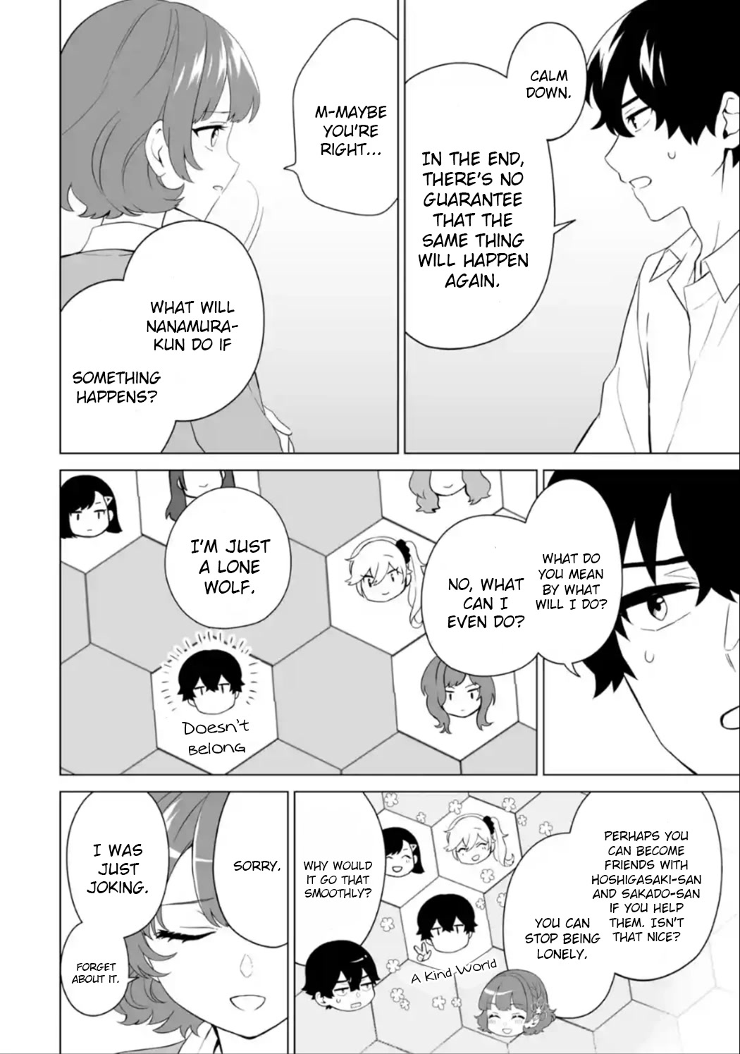 Please Leave Me Alone (For Some Reason, She Wants to Change a Lone Wolf's Helpless High School Life.) Chapter 7 page 4 - Chapter 7: I Have No Reason to Help No Matter How You Look at It, But...?