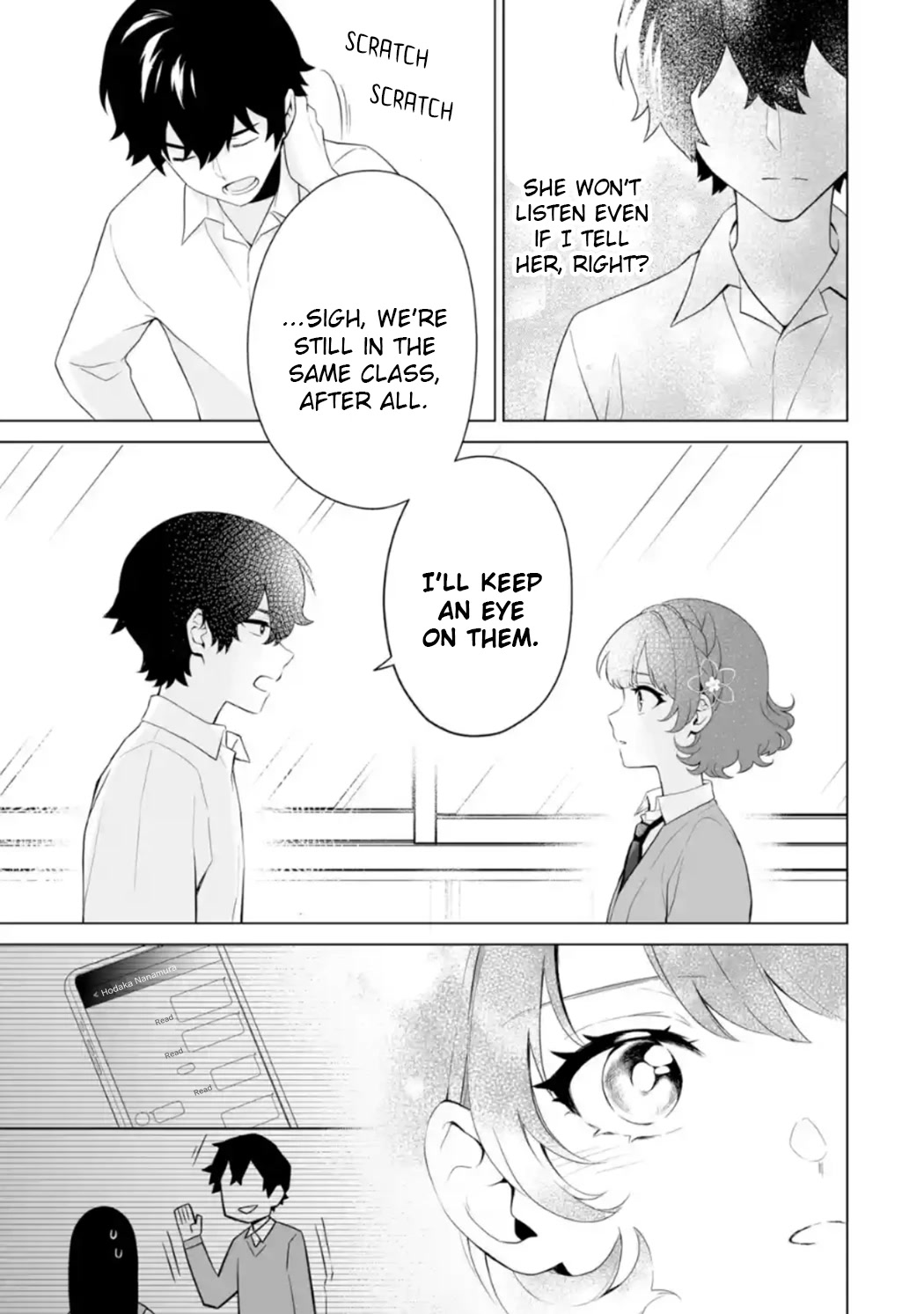 Please Leave Me Alone (For Some Reason, She Wants to Change a Lone Wolf's Helpless High School Life.) Chapter 7 page 7 - Chapter 7: I Have No Reason to Help No Matter How You Look at It, But...?