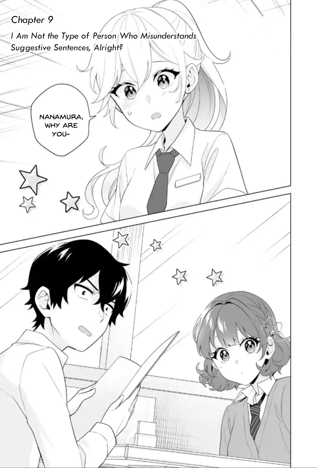 Please Leave Me Alone (For Some Reason, She Wants to Change a Lone Wolf's Helpless High School Life.) Chapter 9 page 1 - Chapter 9: I Am Not the Type of Person Who Misunderstands Suggestive Sentences, Alright?