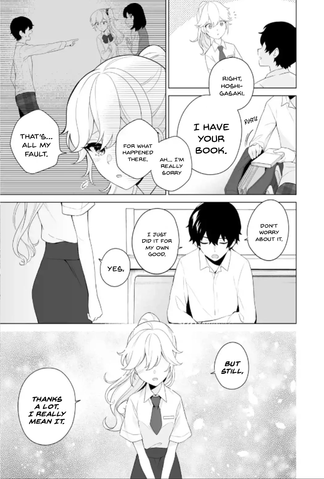 Please Leave Me Alone (For Some Reason, She Wants to Change a Lone Wolf's Helpless High School Life.) Chapter 9 page 5 - Chapter 9: I Am Not the Type of Person Who Misunderstands Suggestive Sentences, Alright?