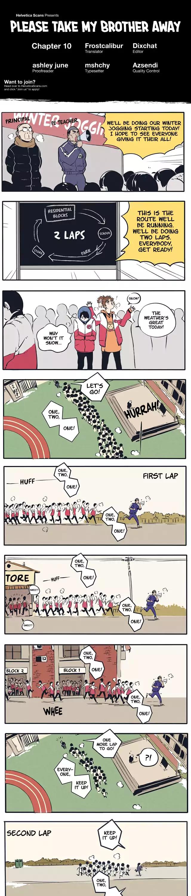 Please Take My Brother Away! Chapter 10 page 1 - Chapter 10: The Art of Slacking Off at Morning Exercise