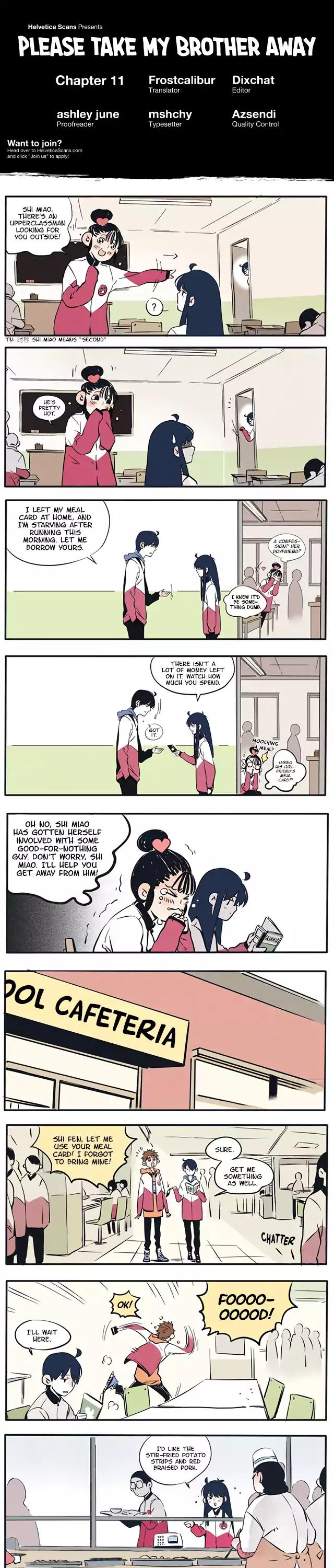 Please Take My Brother Away! Chapter 11 page 1 - Chapter 11: Treated to a Meal (With Her Own Money)