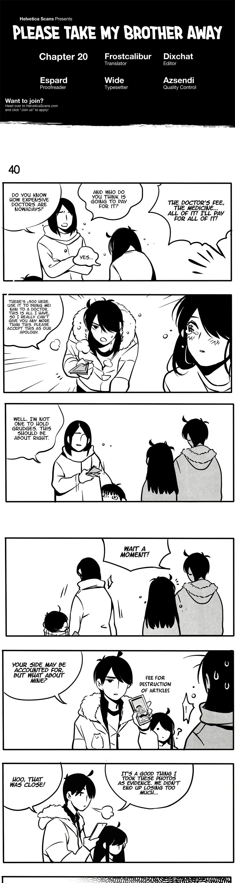 Please Take My Brother Away! Chapter 20 page 1 - Chapter 20: In the End, Still a Good Older Brother