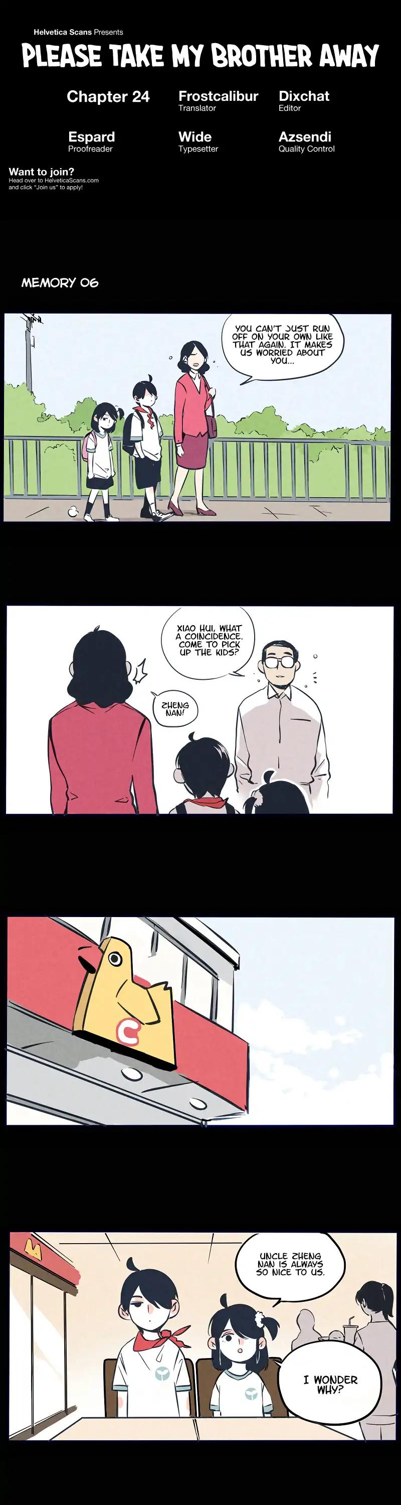Please Take My Brother Away! Chapter 24 page 1 - Chapter 24: Uncle Zheng Nan