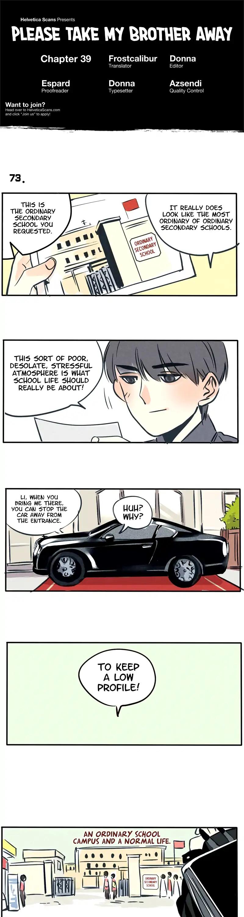 Please Take My Brother Away! Chapter 39 page 1 - Chapter 39: An Ordinary School and A Normal Life