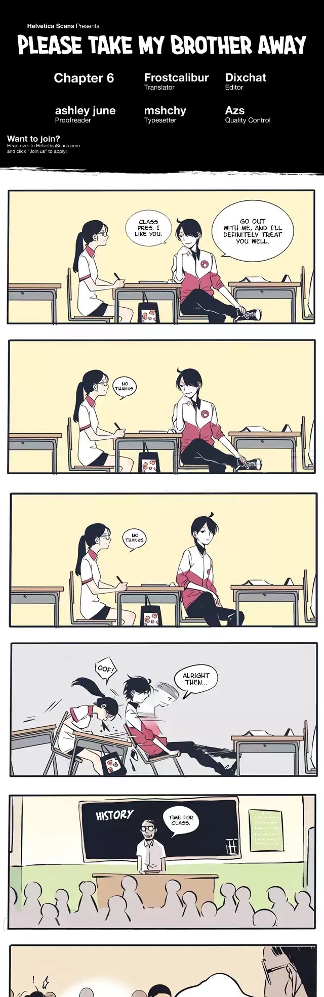 Please Take My Brother Away! Chapter 6 page 1 - Chapter 6: My Brother Actually Went and Confessed to Her