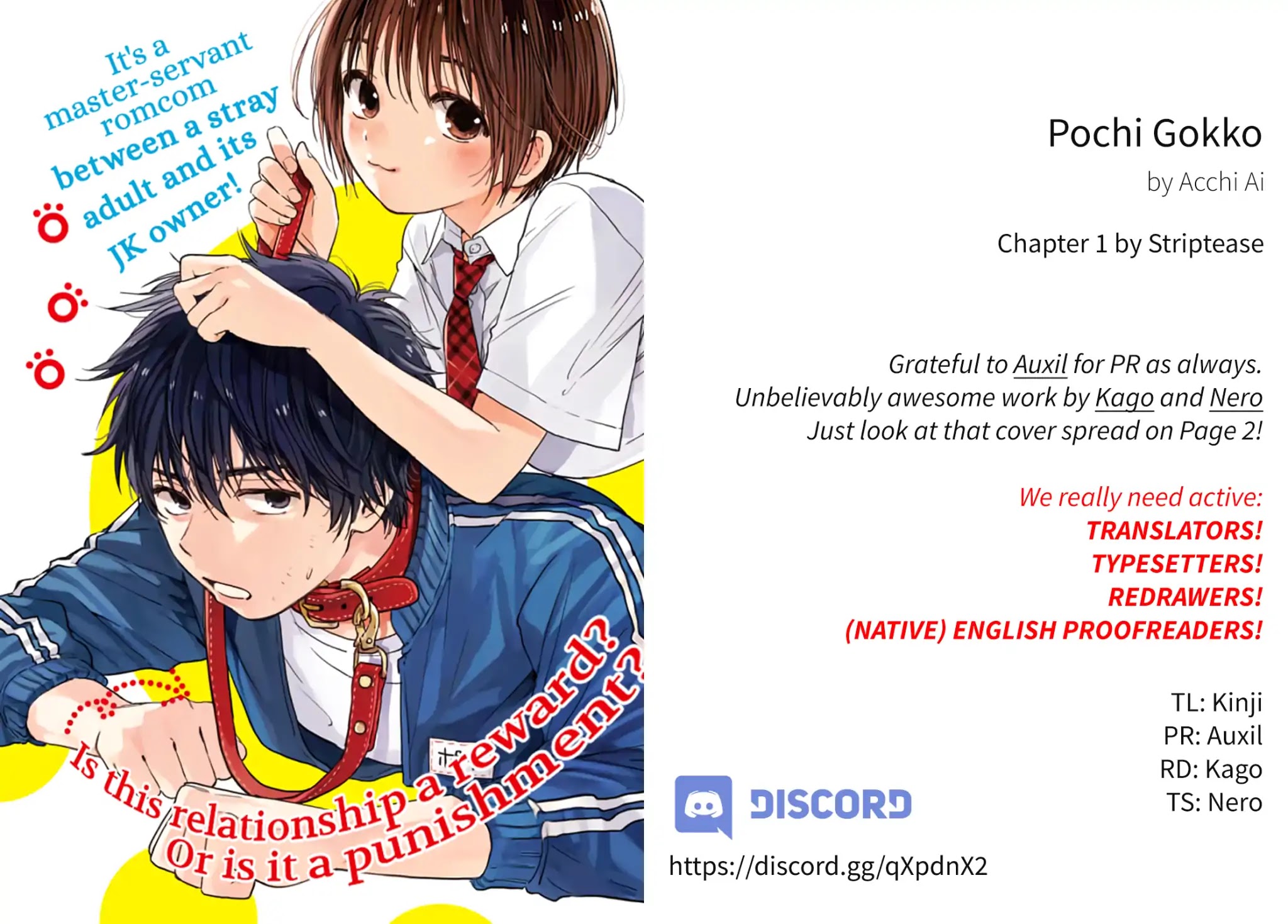 Pochi Gokko. Chapter 1 page 1 - Chapter 1: You’re Pochi from now on.