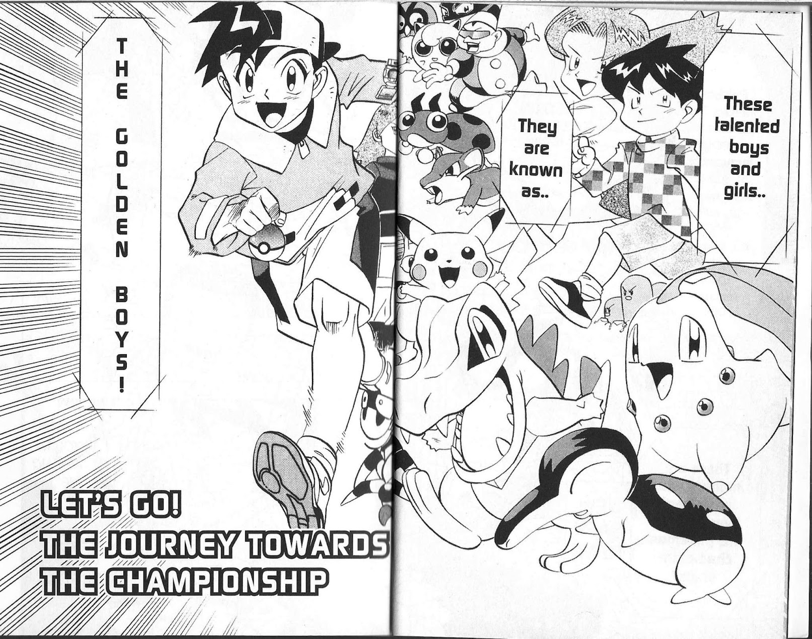 Pocket Monster Kin Gin: Golden Boys Chapter 1 page 2 - Chapter 1: Let's Go!! The Journey Towards the Championship