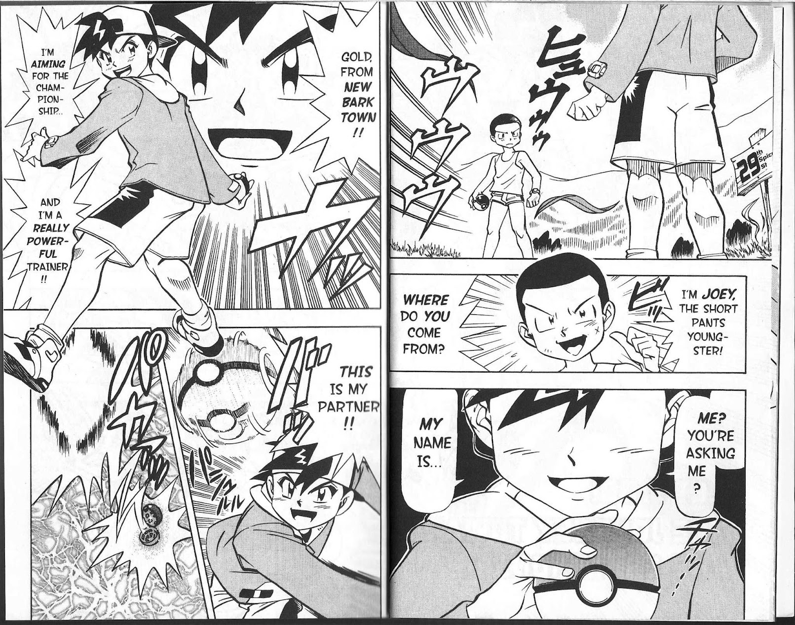 Pocket Monster Kin Gin: Golden Boys Chapter 1 page 3 - Chapter 1: Let's Go!! The Journey Towards the Championship