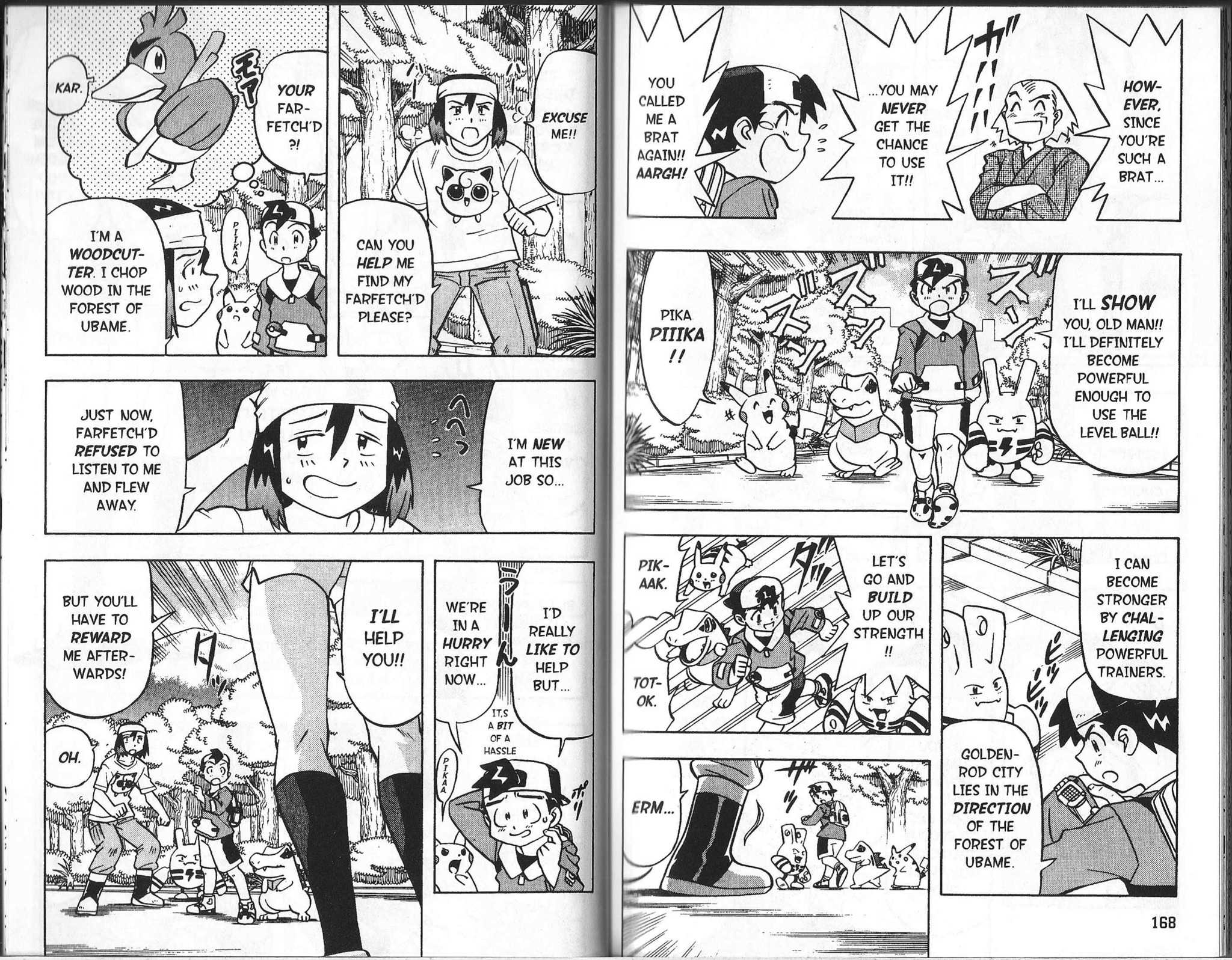Pocket Monster Kin Gin: Golden Boys Chapter 8 page 3 - Chapter 8: For Pikachu's Sake!! The Search for the Missing Farfetch'd
