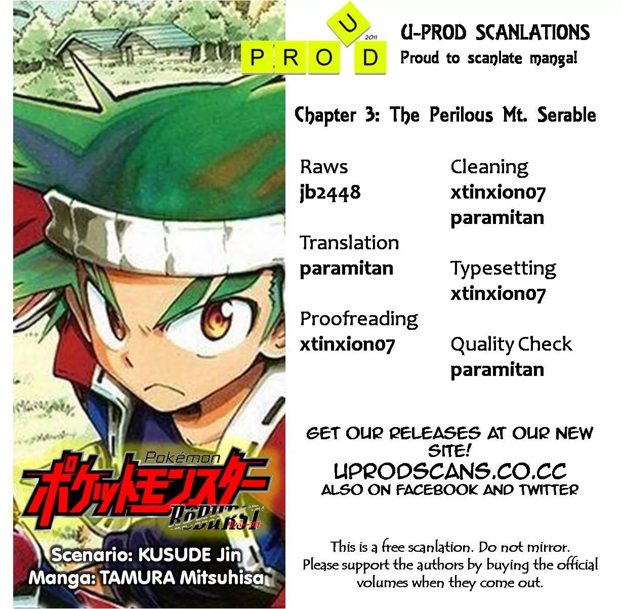 Pocket Monster Reburst Chapter 3 page 1 - Chapter 3: The Perilous Mt. Serable
