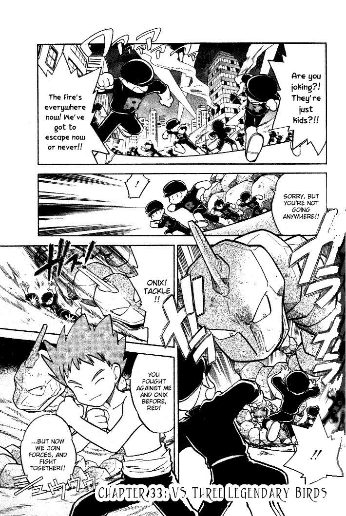 Pocket Monster Special Chapter 33 page 1 - Chapter 33: VS Three Legendary Birds