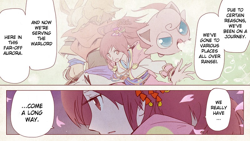 Pocket Monsters + Nobunaga no Yabou - Ranse Iroemaki Chapter 1 page 3 - Chapter 1: The White Scroll: Oichi's Worries