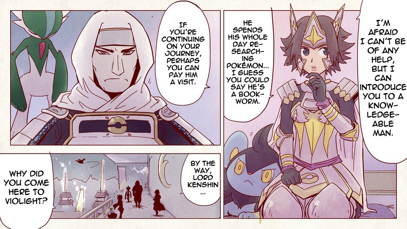 Pocket Monsters + Nobunaga no Yabou - Ranse Iroemaki Chapter 2 page 14 - Chapter 2: The Green Scroll: Kenshin's Adventure