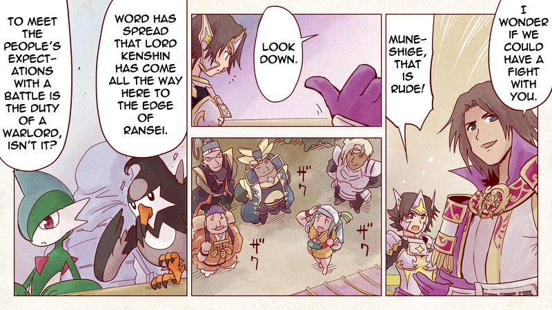 Pocket Monsters + Nobunaga no Yabou - Ranse Iroemaki Chapter 2 page 15 - Chapter 2: The Green Scroll: Kenshin's Adventure