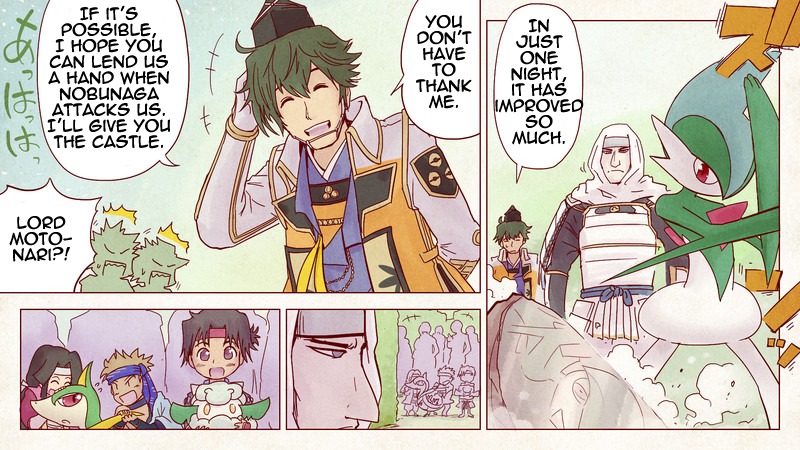 Pocket Monsters + Nobunaga no Yabou - Ranse Iroemaki Chapter 2 page 46 - Chapter 2: The Green Scroll: Kenshin's Adventure