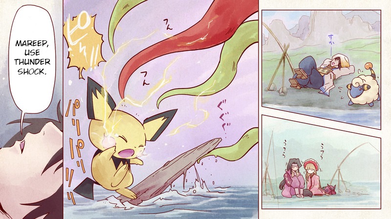 Pocket Monsters + Nobunaga no Yabou - Ranse Iroemaki Chapter 3 page 14 - Chapter 3: The Yellow Scroll: Hanbei vs Kanbei
