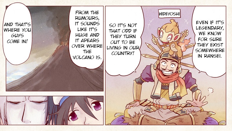 Pocket Monsters + Nobunaga no Yabou - Ranse Iroemaki Chapter 3 page 2 - Chapter 3: The Yellow Scroll: Hanbei vs Kanbei