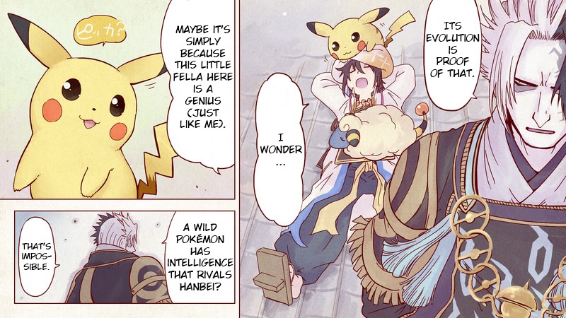 Pocket Monsters + Nobunaga no Yabou - Ranse Iroemaki Chapter 3 page 49 - Chapter 3: The Yellow Scroll: Hanbei vs Kanbei
