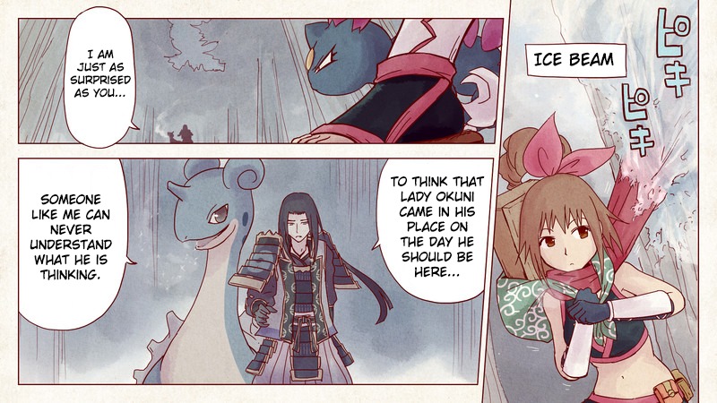 Pocket Monsters + Nobunaga no Yabou - Ranse Iroemaki Chapter 4 page 28 - Chapter 4: The Red Scroll: Kunoichi's Reasons