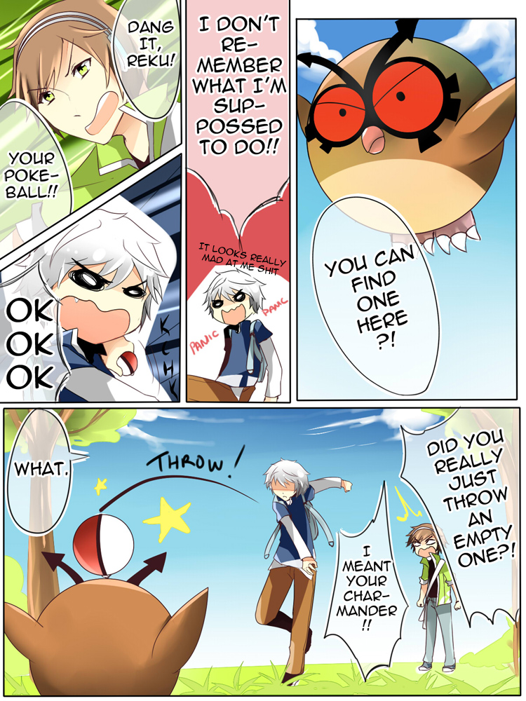 Pokemmo - The Webcomic Chapter 2.2 page 14 - Chapter 2 v2 : You're So Hot that I'm Going to Need a Burn Heal