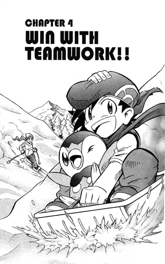 Pokemon DP Chapter 1.4 page 1 - Vol.1 Chapter 4: Win With Teamwork!!