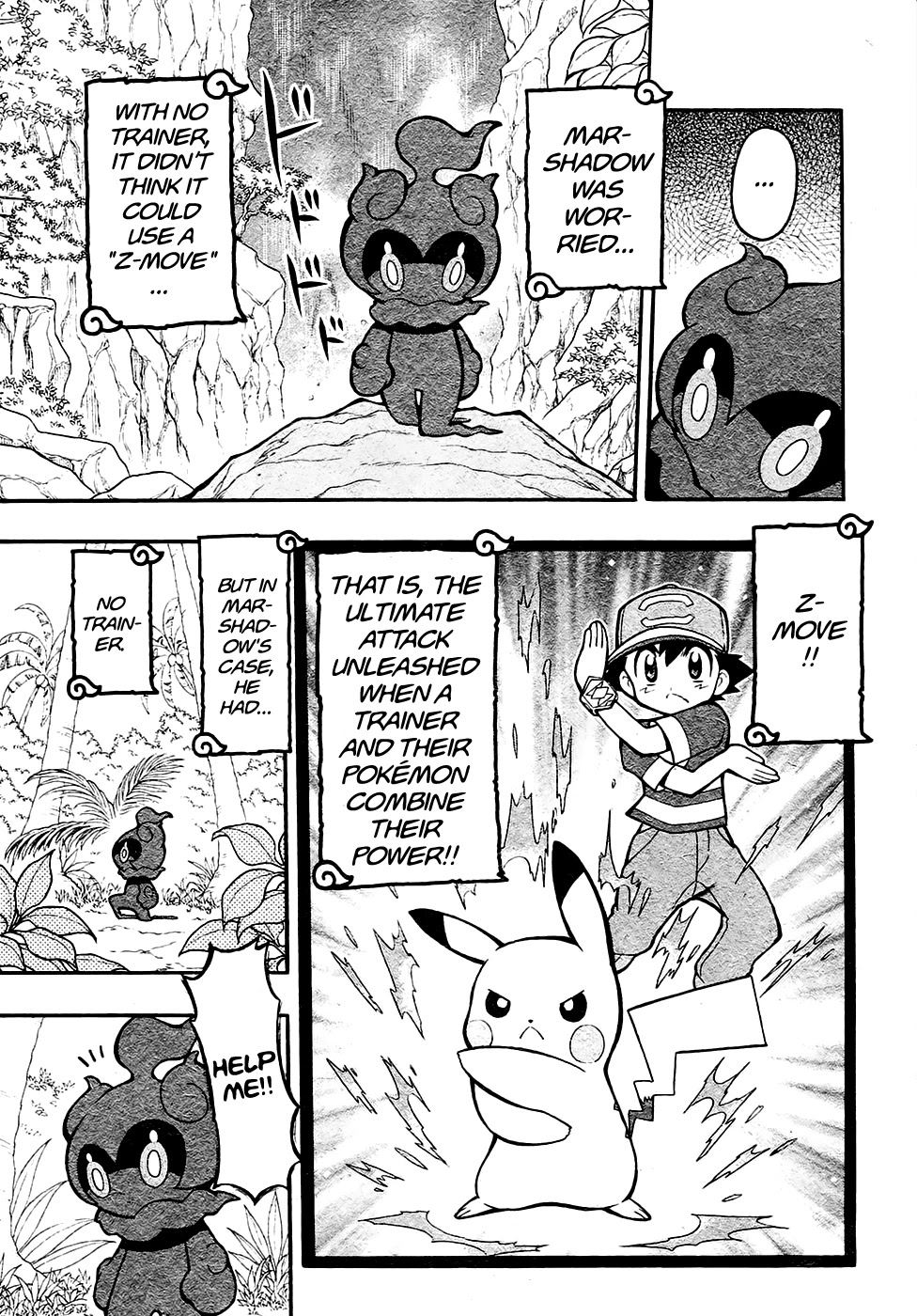 Pokemon the Movie: I Choose You! Chapter 2 page 4 - Chapter 2: Get Fired Up, Marshadow!