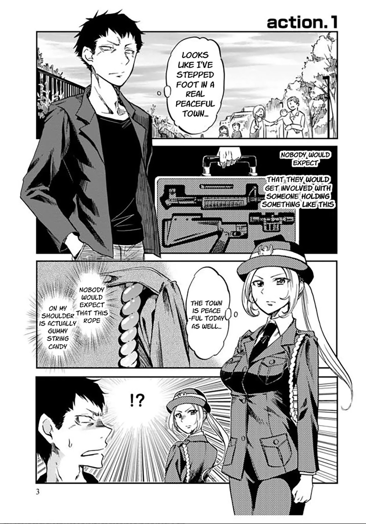 Policewoman and Assassin Chapter 1 page 2 - Chapter 1: action. 1