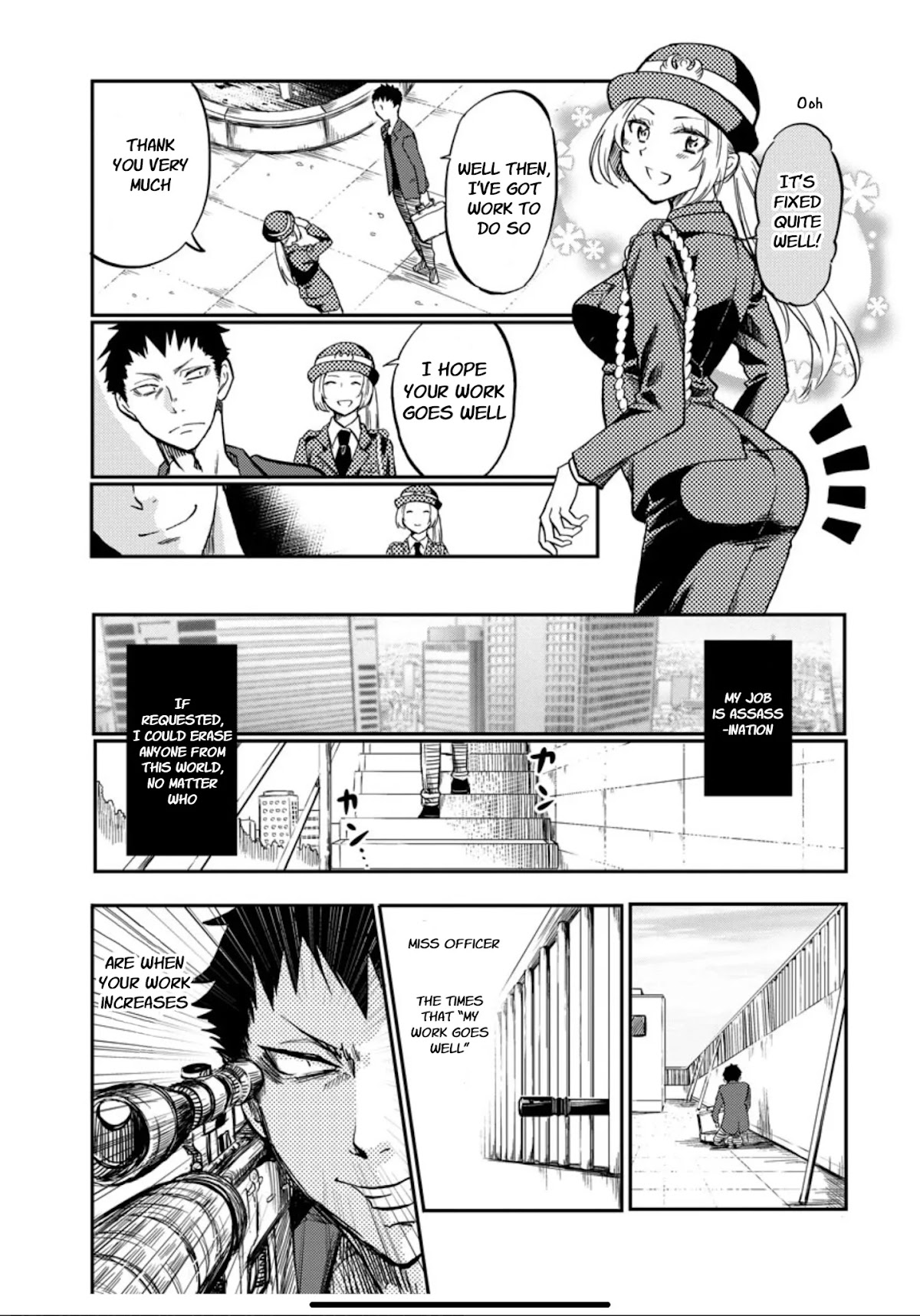 Policewoman and Assassin Chapter 1 page 8 - Chapter 1: action. 1