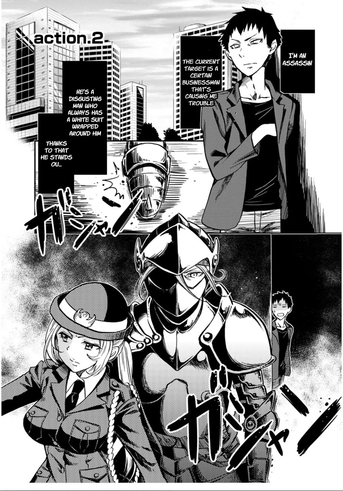 Policewoman and Assassin Chapter 2 page 1 - Chapter 2: action. 2