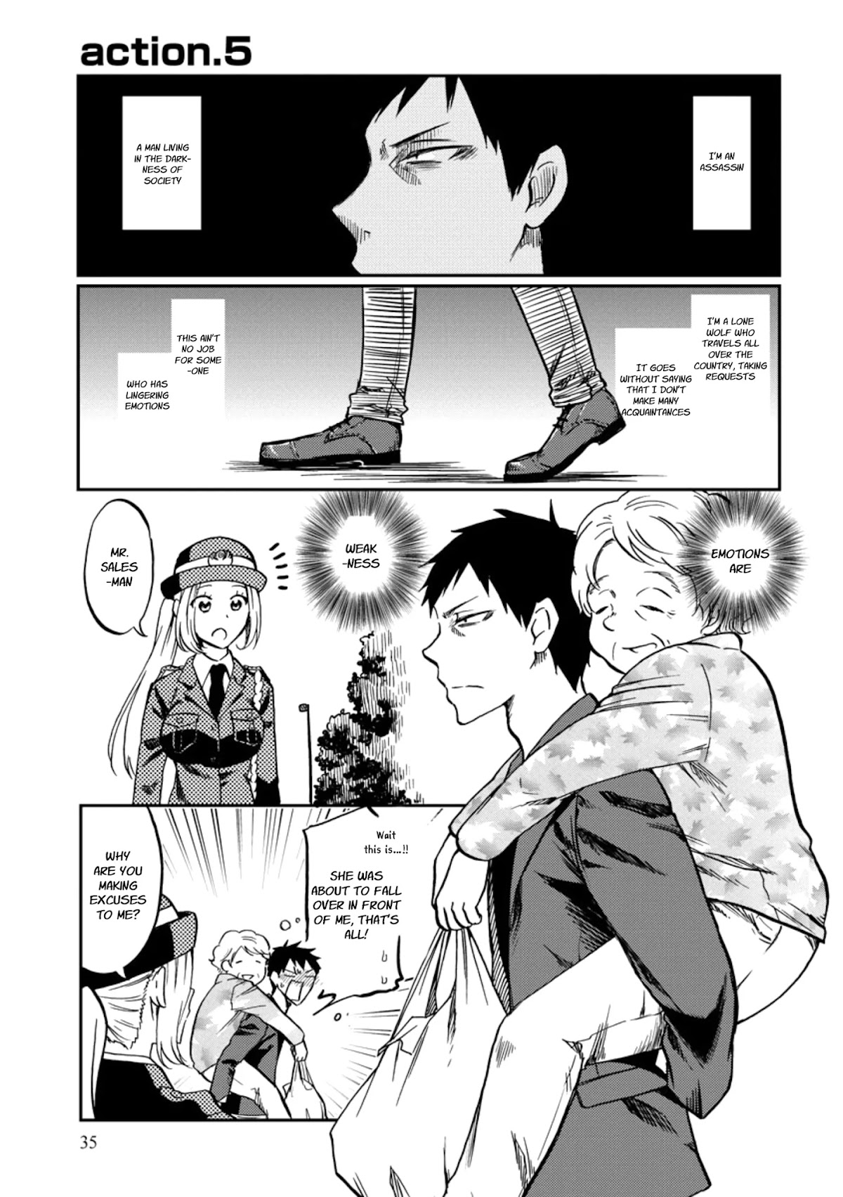 Policewoman and Assassin Chapter 5 page 1 - Chapter 5: action. 5