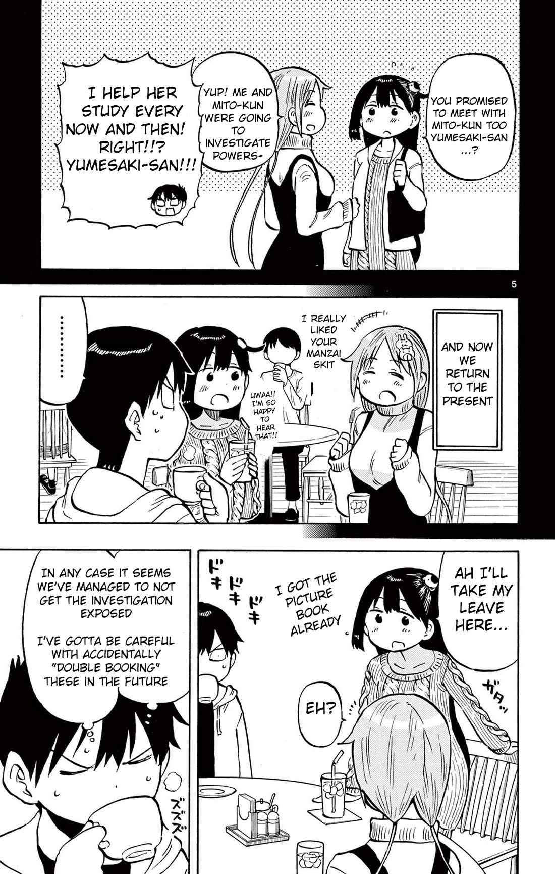 Ponkotsu-chan Kenshouchuu Chapter 76 page 9 - Chapter 76: Triangle Cafe